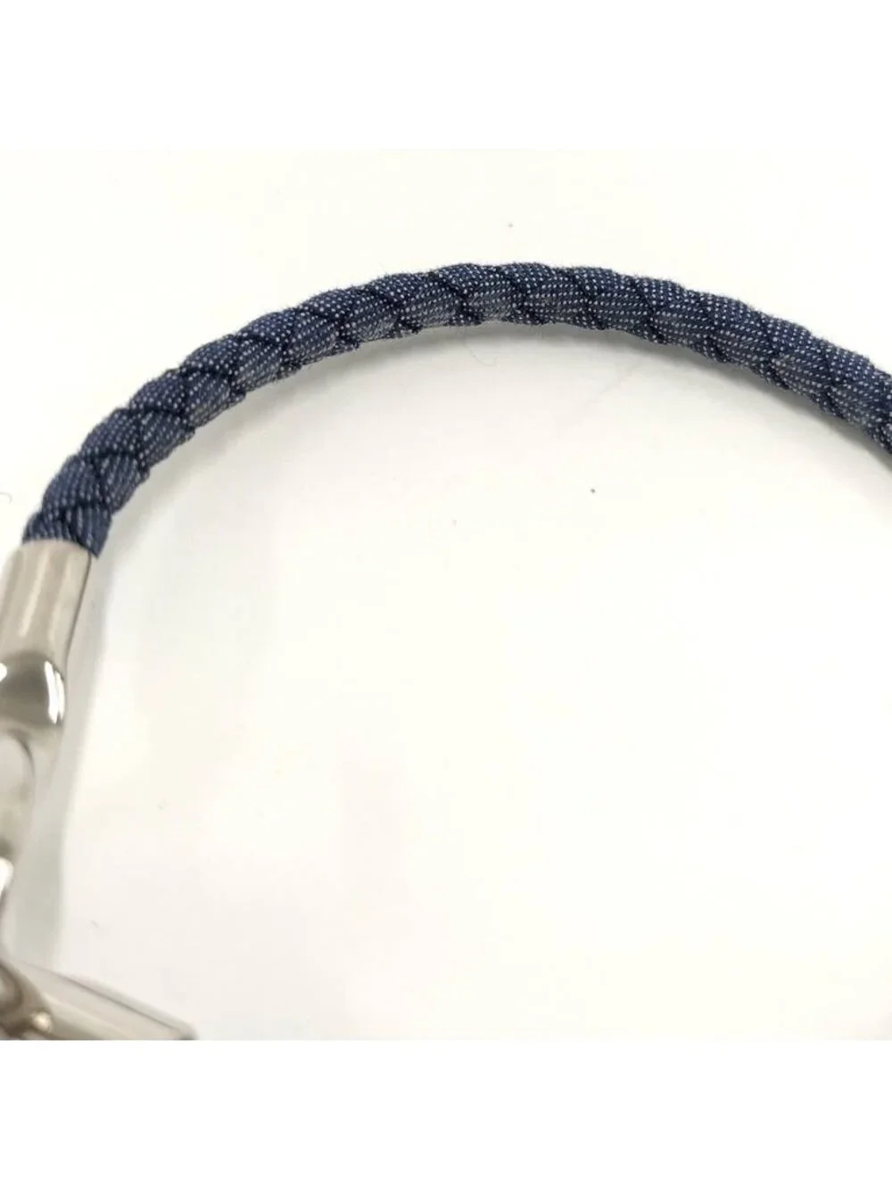 Hermes Glenan Bracelet Cotton Navy Silver